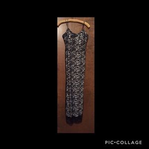 Black & silver sequin dress